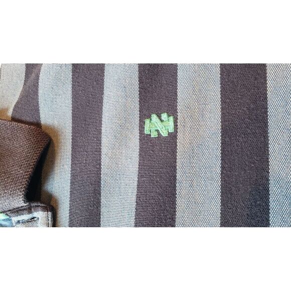 Izod Advantage Performance Sport Stretch 2XL Polo Shirt Mens Blue Stripe Golf - Picture 5 of 10